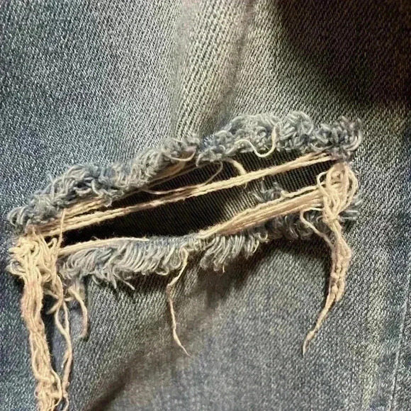 New MOTHER High Waisted Rider Ankle Fray in Wash Party Like A Pirate Size US 25 - Picture 15 of 15